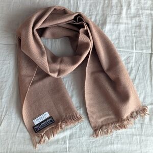 DIOR Authentic Pure 100% Lambswool Scarf in Camel - late 60's Vintage - Men's